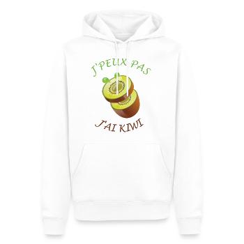 J'peux pas j'ai Kiwi - Sweat à capuche Premium bio Homme - blanc - Devant - Nico (187cm)