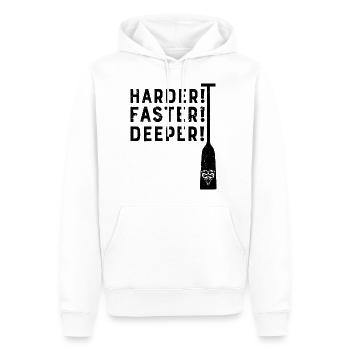 Dragon Boat plus dur! Plus vite! Plus profond! canoë-kayak - Sweat à capuche Premium bio Homme - blanc - Devant - Nico (187cm)