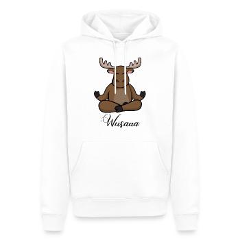 Auszeit Durchatmen Wusaaa Elch - Männer Premium Bio Hoodie - Weiß - Vorne - Nico (187cm)