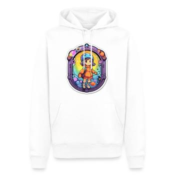 Cute Cartoon Dimension Traveler - Männer Premium Bio Hoodie - Weiß - Vorne - Nico (187cm)