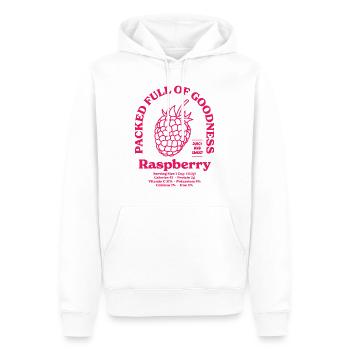 Framboise Nutritionnelle - Sweat à capuche Premium bio Homme - blanc - Devant - Nico (187cm)