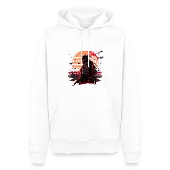 Samouraï | Japon | Guerriers | Se battre - Sweat à capuche Premium bio Homme - blanc - Devant - Nico (187cm)