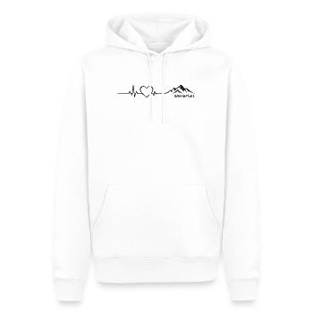 Randonnée montagneuse Wanderlust - Sweat à capuche Premium bio Homme - blanc - Devant - Nico (187cm)