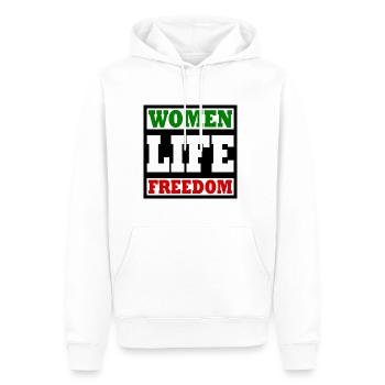 Women life freedom - Sweat à capuche Premium bio Homme - blanc - Devant - Nico (187cm)