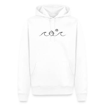 océan mer vagues amour coquillage cadeau - Sweat à capuche Premium bio Homme - blanc - Devant - Nico (187cm)