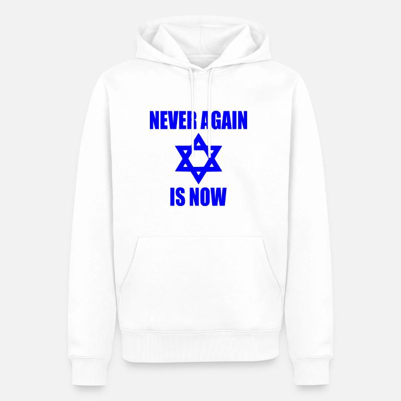 Never again is now - Männer Premium Bio Hoodie - Weiß