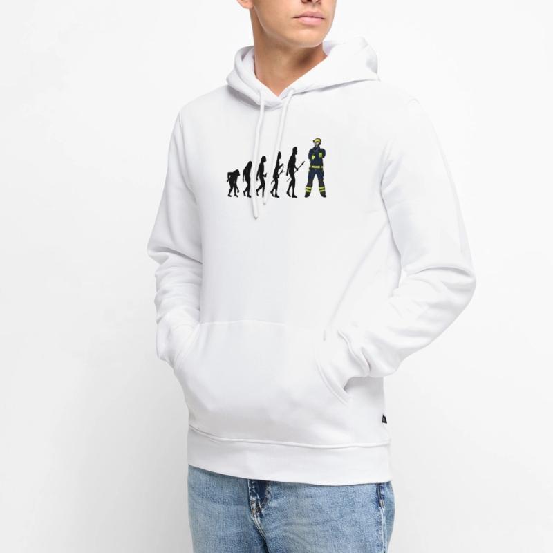 Evolution Feuerwehrmann Männer Premium Bio Hoodie