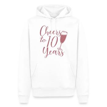 10. Hochzeitstag Männer Frauen Ehepaar - Männer Premium Bio Hoodie - Weiß - Vorne - Nico (187cm)