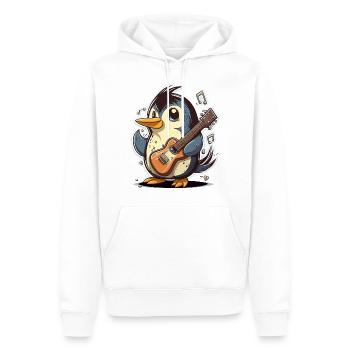 Rockin Pinguin - Männer Premium Bio Hoodie - Weiß - Vorne - Nico (187cm)