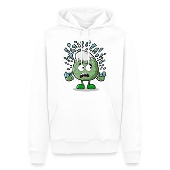 Steves Versteck - Männer Premium Bio Hoodie - Weiß - Vorne - Nico (187cm)