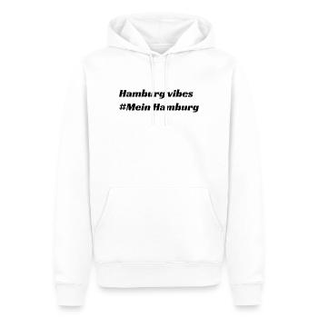 Hamburg - Männer Premium Bio Hoodie - Weiß - Vorne - Nico (187cm)
