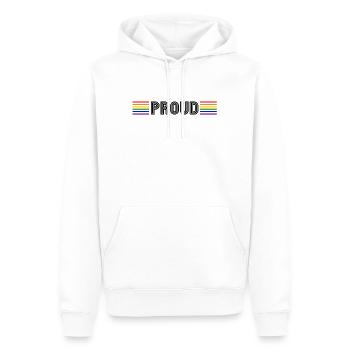 Proud LGBT Gay Pride CSD Regenbogen - Männer Premium Bio Hoodie - Weiß - Vorne - Nico (187cm)