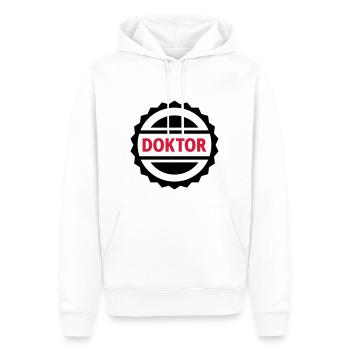 Docteur - Sweat à capuche Premium bio Homme - blanc - Devant - Nico (187cm)