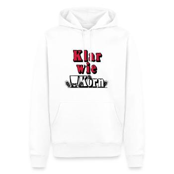 Korn , Party , Weizenkorn ,Klar wie Korn (25) - Männer Premium Bio Hoodie - Weiß - Vorne - Nico (187cm)