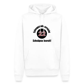 22. Geburtstag Schnapszahl erreicht Schnaps bereit - Männer Premium Bio Hoodie - Weiß - Vorne - Nico (187cm)