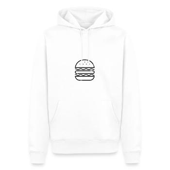 Burger - Men’s Premium Organic Hoodie - white - Front - Nico (187cm)