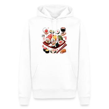 Japan Sushi Menü Sushi Platte - Männer Premium Bio Hoodie - Weiß - Vorne - Nico (187cm)