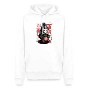 Mythische Japanische Samurai Kuchisake Onna Teufel - Männer Premium Bio Hoodie - Weiß - Vorne - Nico (187cm)