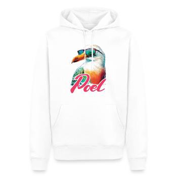 Poel holiday cool colorful seagull with sunglasses - Men’s Premium Organic Hoodie - white - Front - Nico (187cm)