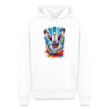 Möwe Sommer Urlaub - Männer Premium Bio Hoodie - Weiß - Vorne - Nico (187cm)