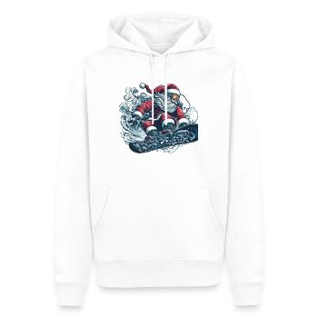 Santa Clause Snowboard Ride - Männer Premium Bio Hoodie - Weiß - Vorne - Nico (187cm)