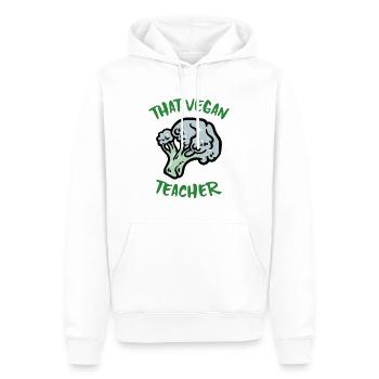 Die vegane Lehrerin - Männer Premium Bio Hoodie - Weiß - Vorne - Nico (187cm)