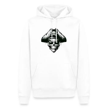 Außerirdischer Pirat mit Piratenhut Graffiti Style - Männer Premium Bio Hoodie - Weiß - Vorne - Nico (187cm)