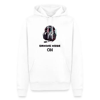 Mode de jeu sur la chemise Gamer Sayings - Sweat à capuche Premium bio Homme - blanc - Devant - Nico (187cm)