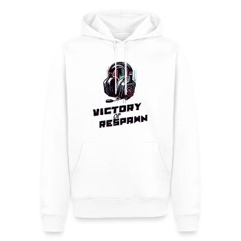 Chemise Victory ou Respawn Gaming Dictons - Sweat à capuche Premium bio Homme - blanc - Devant - Nico (187cm)