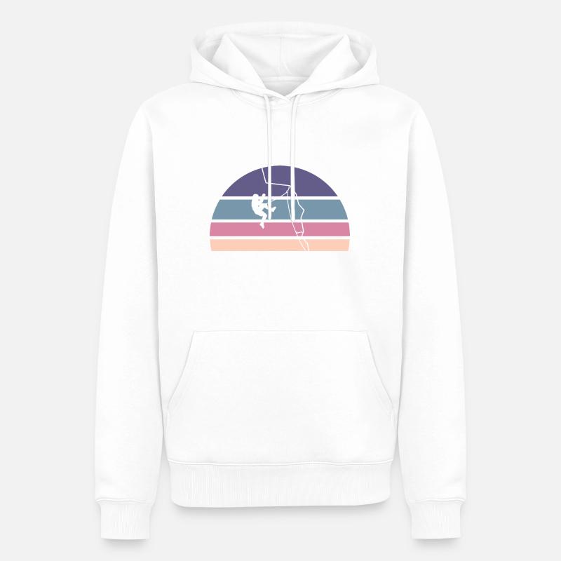 Tomber dans le vide - Sweat à capuche Premium bio Homme - blanc