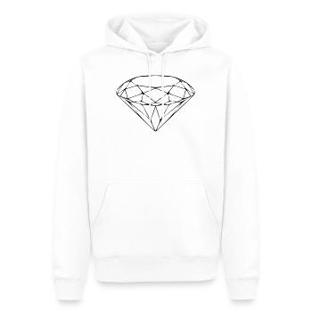 Diamant Edelstein Luxus Shirt - Männer Premium Bio Hoodie - Weiß - Vorne - Nico (187cm)