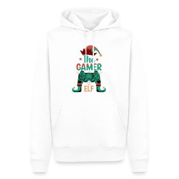 Das Gamer Elf Lustiges Retro Weihnachten T-Shirt Design - Männer Premium Bio Hoodie - Weiß - Vorne - Nico (187cm)