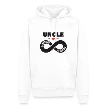 Oncle Toujours On Never Off Onkel Chemise - Sweat à capuche Premium bio Homme - blanc - Devant - Nico (187cm)