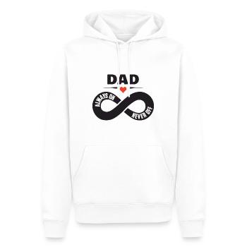 Dad Always On Never Off Papa Shirt Vatertag - Männer Premium Bio Hoodie - Weiß - Vorne - Nico (187cm)