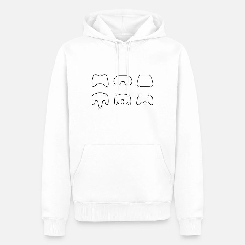 Controller - Männer Premium Bio Hoodie - Weiß