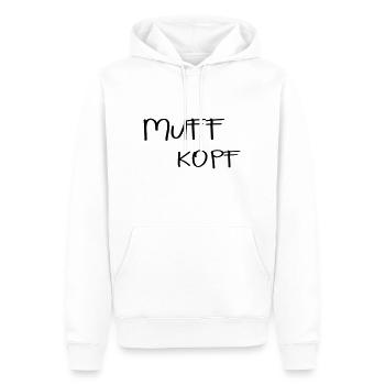 Muff Kopf - Männer Premium Bio Hoodie - Weiß - Vorne - Nico (187cm)