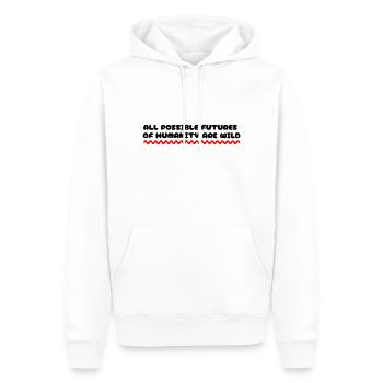 All Possible Futures of Humanity are wild. - Männer Premium Bio Hoodie - Weiß - Vorne - Nico (187cm)