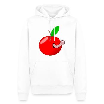 Wurm Apfel - Männer Premium Bio Hoodie - Weiß - Vorne - Nico (187cm)