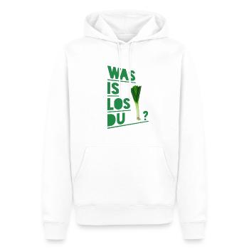 Lauch Gemüse Lustige Sprüche - Männer Premium Bio Hoodie - Weiß - Vorne - Nico (187cm)