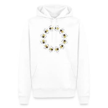 Bienen im Kreis - Männer Premium Bio Hoodie - Weiß - Vorne - Nico (187cm)