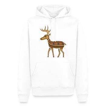 Reh - Männer Premium Bio Hoodie - Weiß - Vorne - Nico (187cm)