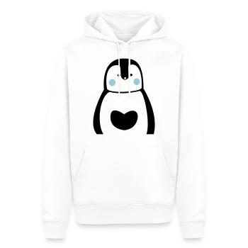 doux pingouin penguins cadeau de pingouin - Sweat à capuche Premium bio Homme - blanc - Devant - Nico (187cm)