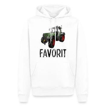 Traktor Favorit Retro Vintage Design - Männer Premium Bio Hoodie - Weiß - Vorne - Nico (187cm)
