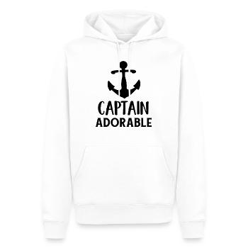 captain - Männer Premium Bio Hoodie - Weiß - Vorne - Nico (187cm)