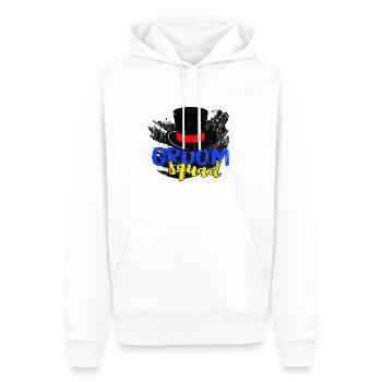 ÉQUIPE DE MARIAGE - Sweat à capuche Premium bio Homme - blanc - Devant - Nico (187cm)