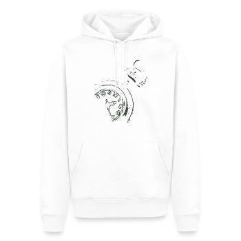 Chronomètre noir - Sweat à capuche Premium bio Homme - blanc - Devant - Nico (187cm)