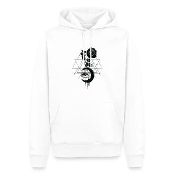 Résumé de T-shirt Moon Rose - Sweat à capuche Premium bio Homme - blanc - Devant - Nico (187cm)