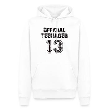 13th birthday gift - Men’s Premium Organic Hoodie - white - Front - Nico (187cm)