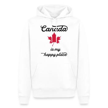 canada happy - Men’s Premium Organic Hoodie - white - Front - Nico (187cm)
