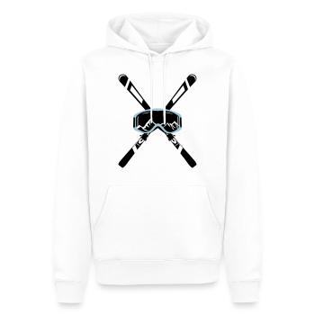 Ski et lunettes de montagne, ski - Sweat à capuche Premium bio Homme - blanc - Devant - Nico (187cm)